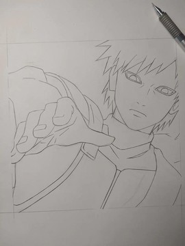 火影忍者怎么画我爱罗