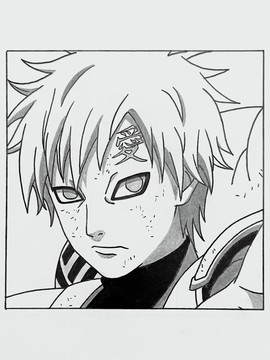 火影忍者怎么画我爱罗[图1]